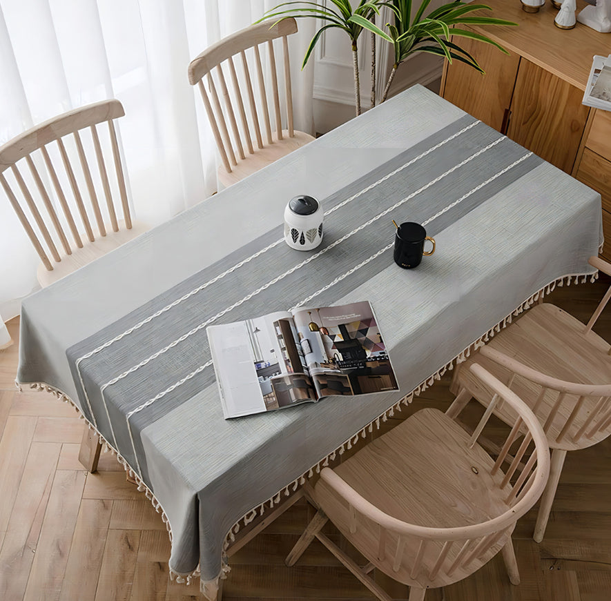 Mantel Rectangular Gris